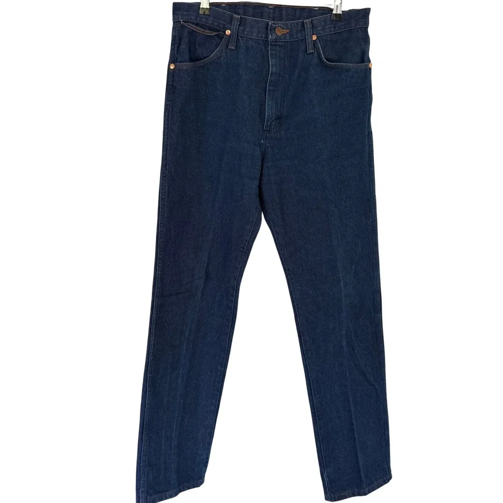 Wrangler Cowboy Cut Straight Leg Rigid Indigo Denim Jeans Mens 30x31 13MWZ